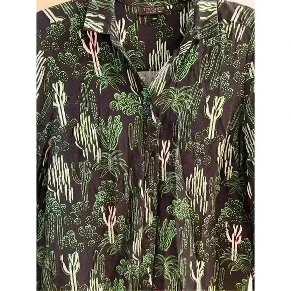 Like new
topshop Women's Cacti Print Button Down Blouse Sz 4 - Like New‎ - Picture 3 of 6